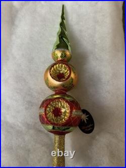 Christopher Radko Luminous Trim Glass Finial Christmas Tree Topper 2007 MPN