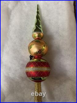 Christopher Radko Luminous Trim Glass Finial Christmas Tree Topper 2007 MPN