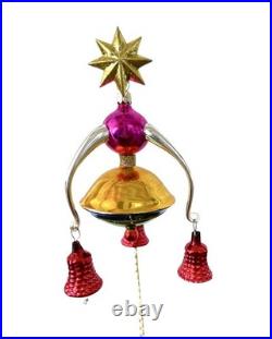 Christopher Radko Lyres Bells Drop Ornament. 01-0948-0 RARE