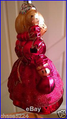 Christopher Radko MUFFY BEAR YULE JEWEL BALL Ornament Christmas Yule ELEGANT