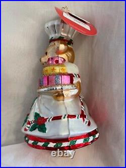 Christopher Radko MUFFY GREAT CAKE BAKE Baker Ornament 1020565 New