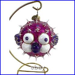 Christopher Radko Macy's PUFF-A-KISS Blow Fish Christmas Ornament RETIRED