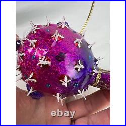 Christopher Radko Macy's PUFF-A-KISS Blow Fish Christmas Ornament RETIRED