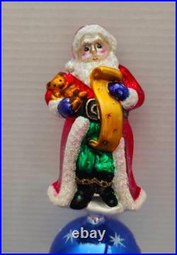 Christopher Radko Making His List Glass Finial