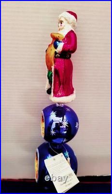 Christopher Radko Making His List Glass Finial