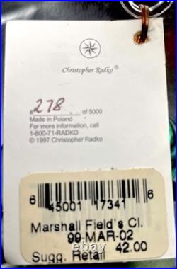 Christopher Radko Marshall Fields Clock Ornament 1999 Limited #278/5k w Box