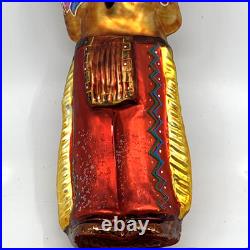 Christopher Radko Me Big Chief Glass Ornament 97 316 0 Indian 8 Tall Vintage