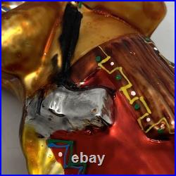 Christopher Radko Me Big Chief Glass Ornament 97 316 0 Indian 8 Tall Vintage