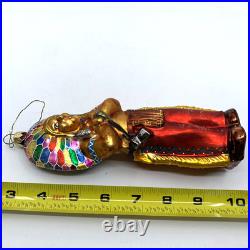 Christopher Radko Me Big Chief Glass Ornament 97 316 0 Indian 8 Tall Vintage