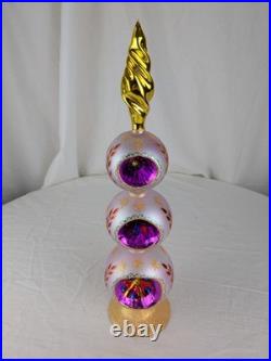 Christopher Radko Midas Touch Lilac 99-917 RARE Triple Reflector Pristine Finial