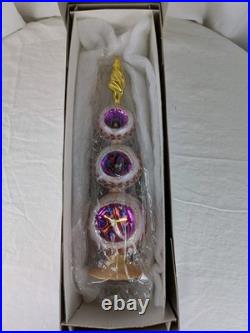 Christopher Radko Midas Touch Lilac 99-917 RARE Triple Reflector Pristine Finial