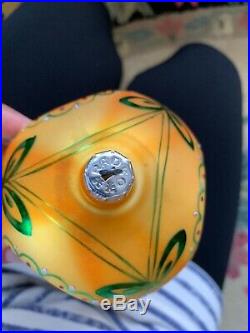 Christopher Radko Midas Touch Reflector Glass Ball Christmas Ornament