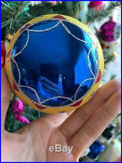 Christopher Radko Mission Ball Glass Christmas Ornament