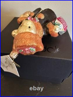 Christopher Radko Muffy 5th Ave Bear Hand Painted Glass
