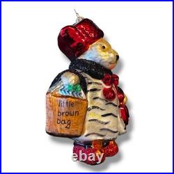 Christopher Radko Muffy Zebra Bloomingdale's Shopper Bear Ornament 3010265 RARE