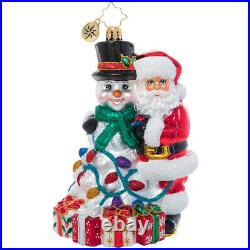 Christopher Radko NEW A FROSTY DUO Christmas Ornament 1021293
