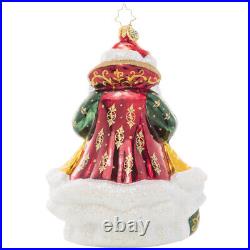 Christopher Radko NEW FESTIVE FINERY SANTA Christmas Ornament 1020958
