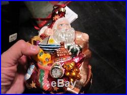 Christopher Radko NICK OF TIME RED SANTA XMAS Ornament SIGNED LIMITED EDITION