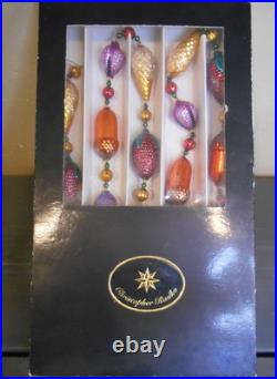 Christopher Radko NUTS & BERRIES GARLAND 1993, #93-064-0 new in box Czech 6