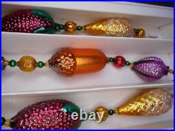 Christopher Radko NUTS & BERRIES GARLAND 1993, #93-064-0 new in box Czech 6