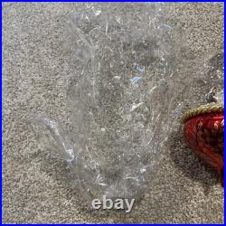 Christopher Radko Nativity Snow Fall Red Snow Globe Christmas Ornament New Withtag