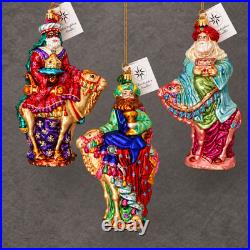 Christopher Radko Neiman Marcus Three Kings Wise Men Limited Edition Set 3 Boxed