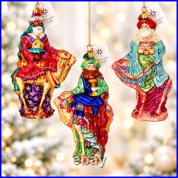 Christopher Radko Neiman Marcus Three Kings Wise Men Limited Edition Set 3 Boxed