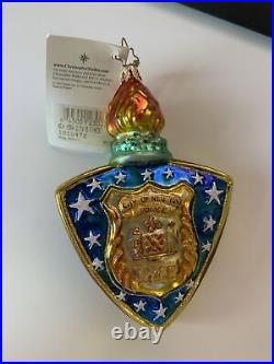 Christopher Radko New York City's Finest Christmas Ornament NYPD BRAND NEW RARE