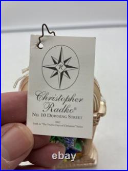 Christopher Radko No. 10 Downing Street 12 Days of Xmas Series Ornament 2002 NWT