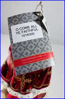 Christopher Radko Oh Come All Ye Faithful Ornament Classic Carol's 6 RARE