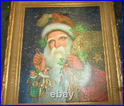 Christopher Radko Old St. Nick Framed Oil Painting On Canvas COA Limited 185/500