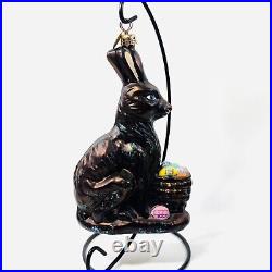 Christopher Radko Old World Chocolate Bunny Ornament