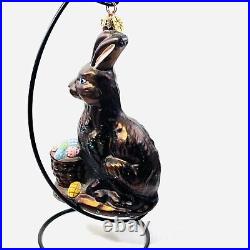 Christopher Radko Old World Chocolate Bunny Ornament