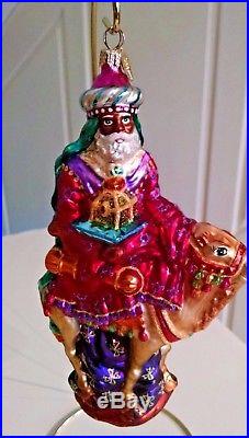 Christopher Radko Ornament BALTHAZAR on Camel carrying Frankincense
