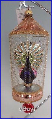 Christopher Radko Ornament Gilded Cage 93-406-0 Peacock 9 Purple 1993 Gold