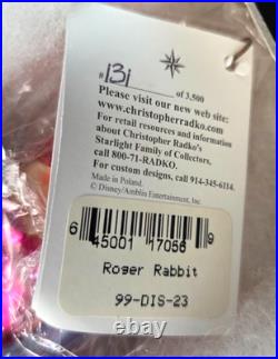 Christopher Radko Ornament Set JESSICA / ROGER RABBIT Limited DISNEY 1999 NIB
