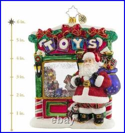 Christopher Radko Ornament Tip Top Toy Shop #1020893 Santa in Window Mint W Box