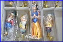 Christopher Radko Ornaments Disney Snow White & the Seven Dwarfs New in Box