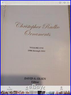 Christopher Radko Ornaments Volume One Price Guide Year 1986 2000 Book