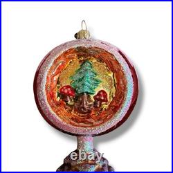 Christopher Radko PINETOPS Reflector Red Pinecone Christmas Ornament 00-499-0