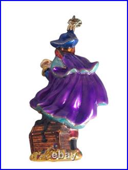 Christopher Radko PIRATE WITH TREASURE CHEST Hand Blown Glass Ornament- NO BOX