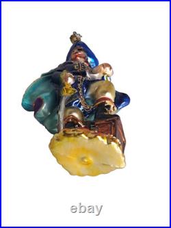 Christopher Radko PIRATE WITH TREASURE CHEST Hand Blown Glass Ornament- NO BOX