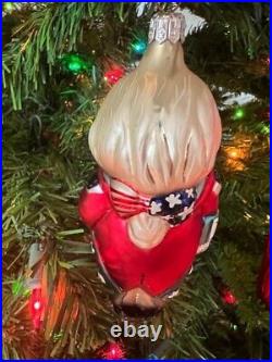 Christopher Radko Patriotic President George Washington and Martha ornaments NEW