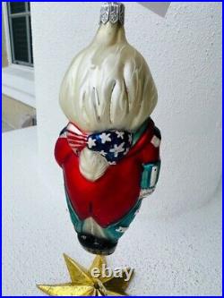 Christopher Radko Patriotic President George Washington and Martha ornaments NEW