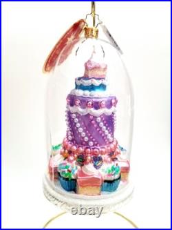 Christopher Radko Perfect Patisserie #1021347 Multi-Tier Cake & Cupcakes Dome