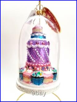 Christopher Radko Perfect Patisserie #1021347 Multi-Tier Cake & Cupcakes Dome