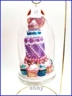 Christopher Radko Perfect Patisserie #1021347 Multi-Tier Cake & Cupcakes Dome