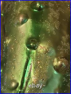 Christopher Radko Pickle Puss 5 Glass Ornament New With Tag No Box Read