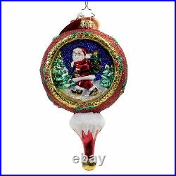 Christopher Radko Picturesque Santa Glass Ornament Christmas 10119989