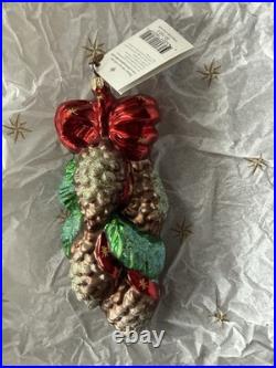 Christopher Radko Pinecone Cascade Christmas Ornament 00-150-0